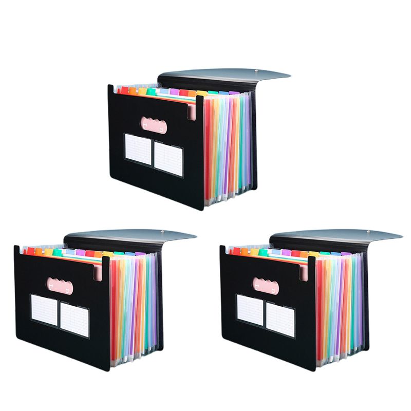 Expandable Accordion File Folder 13 Pockets - Superior-3X 13ポケット拡張ファイルフォルダー A4サイズ対応、拡張可能なファイル整理用スタンド式アコーディオンフォルダー