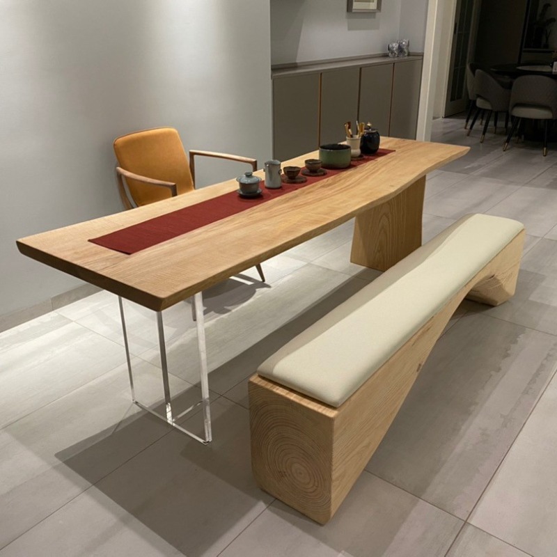 北欧無垢材アクリルフローティングテーブルモダンシンプルスタデ - Office Furniture のレビューと価格