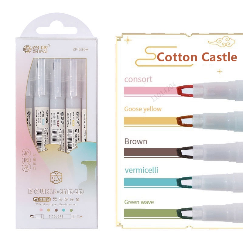 カワイイカラーペン,5ピース/セットダブルチップペン,マンガ - Pastel Highlighter Set Double Ended のレビューと価格