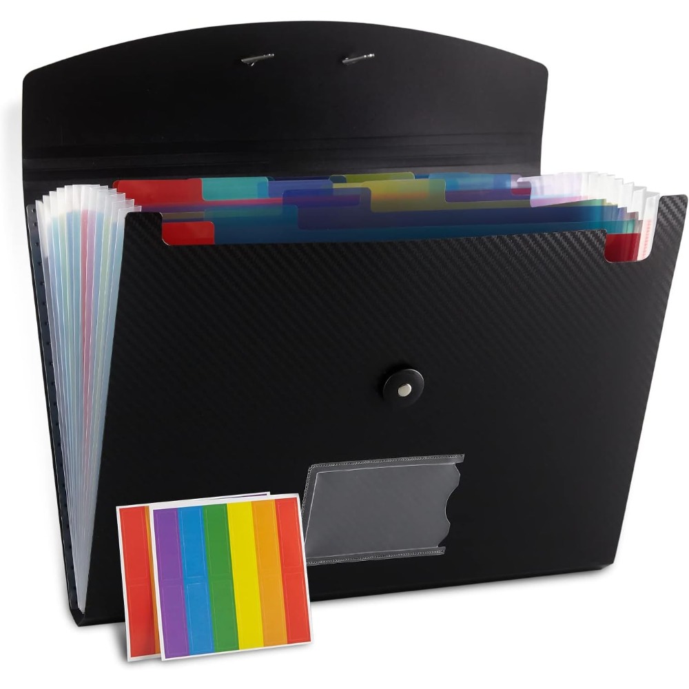 13ポケット拡張ファイルフォルダーオーガナイザー、ポリプロピ - Expandable Accordion File Folder 13 Pockets のレビューと価格