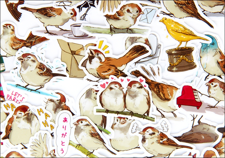 鳥のステッカー,スクラップブッキング,子供のおもちゃ,装飾ス - Stationery のレビューと価格