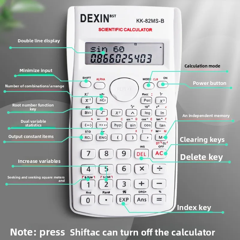 電卓、学生用、科学計算用、試験用、会計計算用、電子計算機、小 - Scientific Calculator For Secondary School のレビューと価格