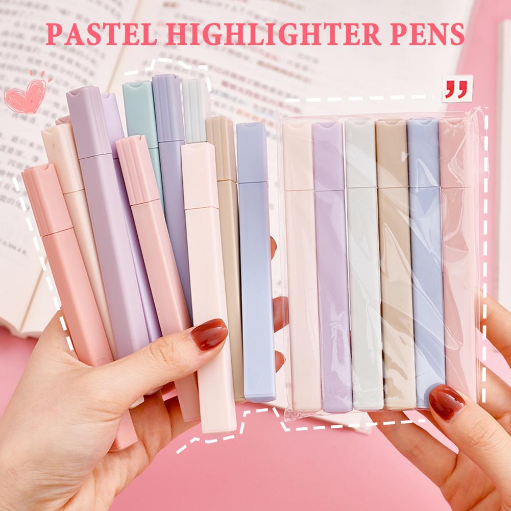 カラフルな蛍光ペン 6 本パステル蛍光ペンセットデュアルチッ - Pastel Highlighter Set Double Ended のレビューと価格